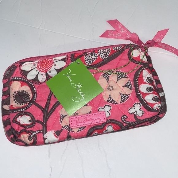 Vera Bradley Double zip Cosmetic Bag in Blush Pink Design new with tags - Picture 4 of 13